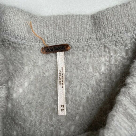 Free People Gray Crewneck Alpaca Wool Blend Sweater - Picture 4 of 8